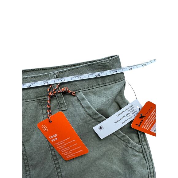 BASS OUTDOOR Women's High-Rise Canvas Cargo Pants NWT LICHEN GREEN SIZE 10 - Picture 9 of 11